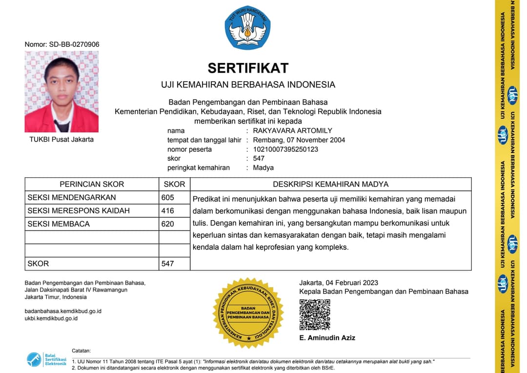 UJI KEMAHIRAN BERBAHASA INDONESIA